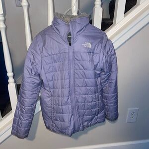 North face lilac reversible coat